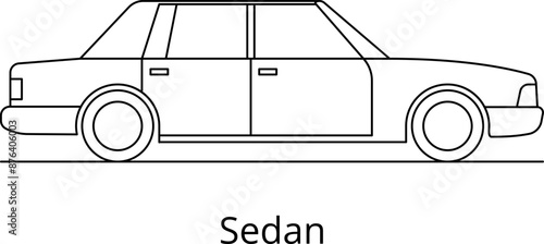 Car body types. Passenger car bodies. Classification of cars by body type. Types of bodies. Guide to Car Body Types And Car Shapes - Types of car body. Vector illustration.