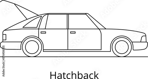 Car body types. Passenger car bodies. Classification of cars by body type. Types of bodies. Guide to Car Body Types And Car Shapes - Types of car body. Vector illustration.