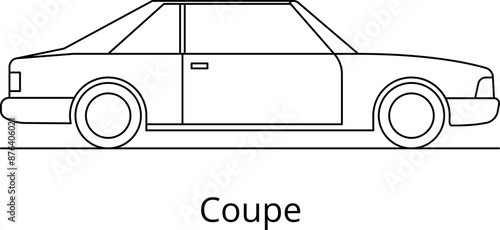 Car body types. Passenger car bodies. Classification of cars by body type. Types of bodies. Guide to Car Body Types And Car Shapes - Types of car body. Vector illustration.
