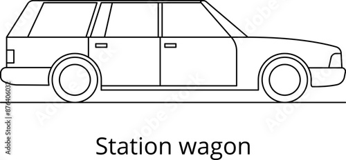 Car body types. Passenger car bodies. Classification of cars by body type. Types of bodies. Guide to Car Body Types And Car Shapes - Types of car body. Vector illustration.