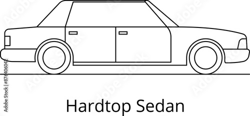Car body types. Passenger car bodies. Classification of cars by body type. Types of bodies. Guide to Car Body Types And Car Shapes - Types of car body. Vector illustration.