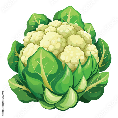 realistic cauliflower set against a white backdrop