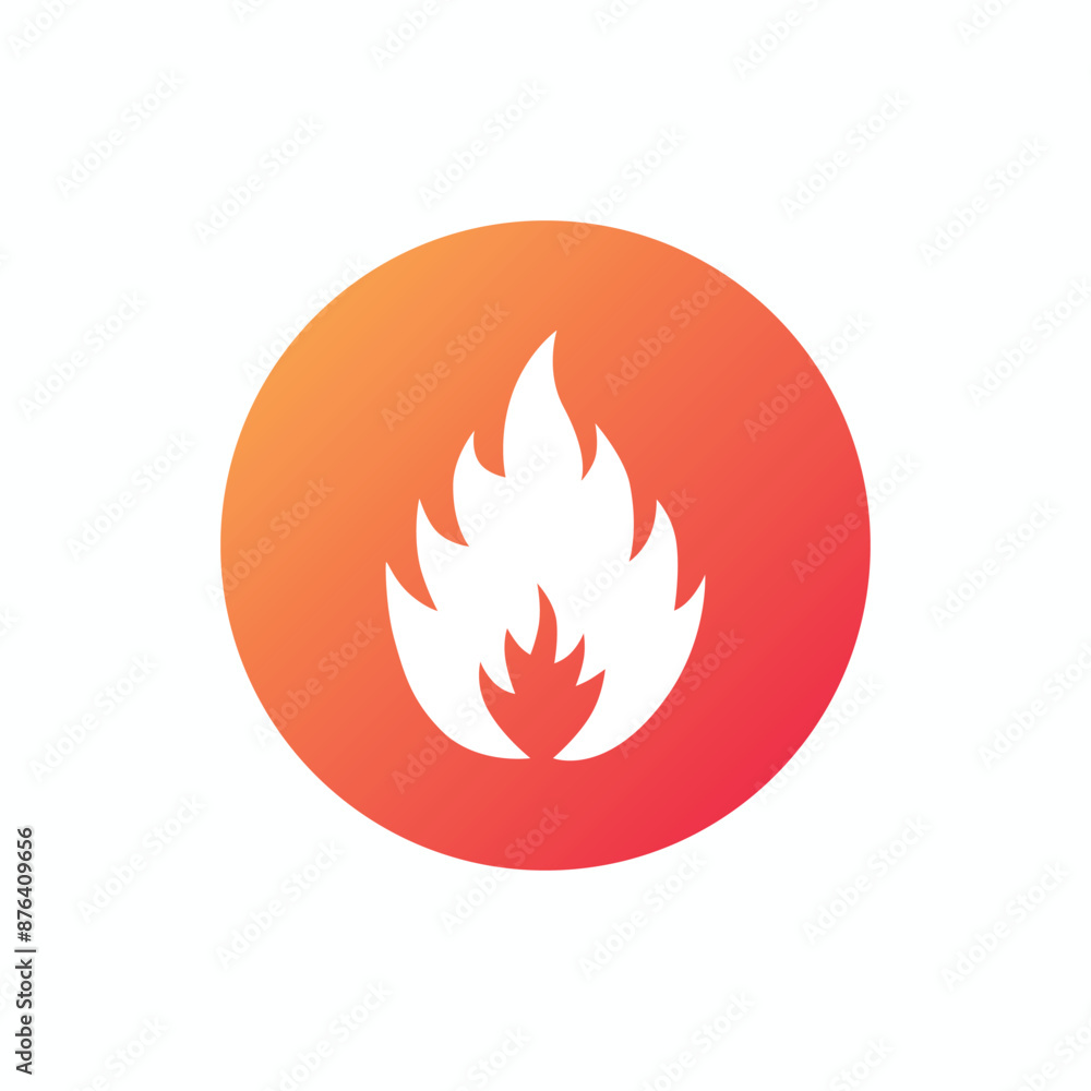 Fire flame icon. Vector illustration Fire flame icon. Vector illustration