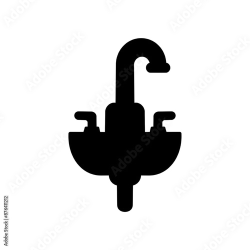 sink icon vector illustration, isolated on white