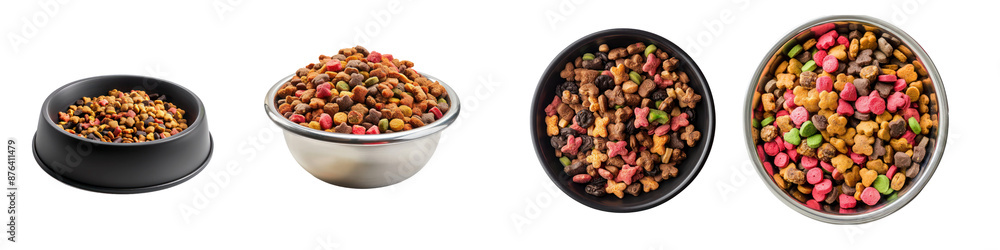 Set of cat and dog food isolated on transparent background Set of cat and dog food isolated on transparent background