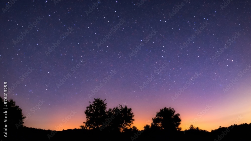 Night sky stars galaxy sunset Night sky stars galaxy sunset