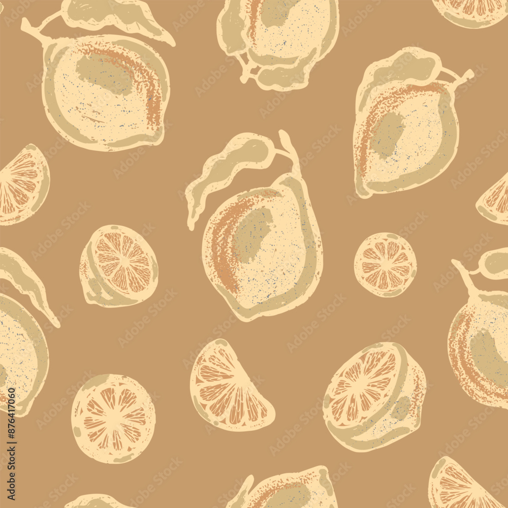 Texture stylized pattern with lemons and limes seamless endless vector rapport with overlapping pattern Texture stylized pattern with lemons and limes seamless endless vector rapport with overlapping pattern