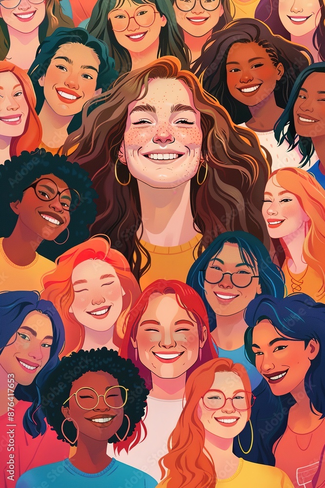 Diverse Women Smiling Together Diverse Women Smiling Together