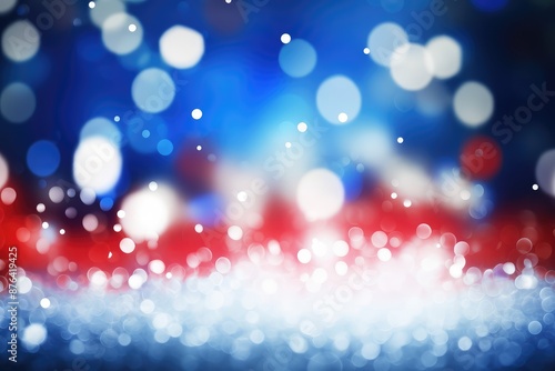 abstract christmas background with bokeh defocused lights and stars