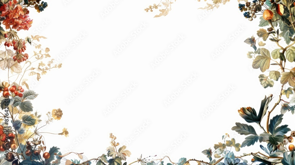Antique border against white backdrop Antique border against white backdrop
