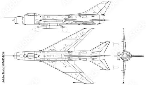 Fighter jet planes 3 view, blueprints, svg cut file, cnc cut file, engraving file, CNC router file, laser cutting, Cricut File, isolated, Engraving model
