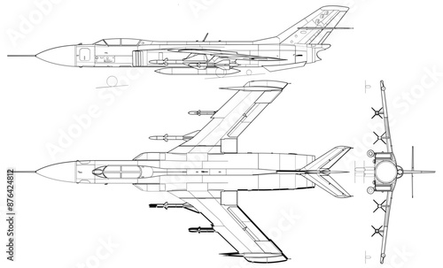 Fighter jet planes 3 view, blueprints, svg cut file, cnc cut file, engraving file, CNC router file, laser cutting, Cricut File, isolated, Engraving model