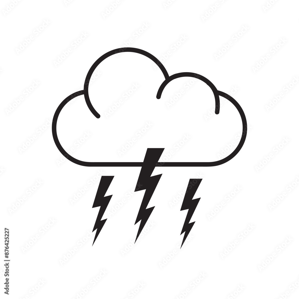 thunderstorm icon vector illustration design template thunderstorm icon vector illustration design template