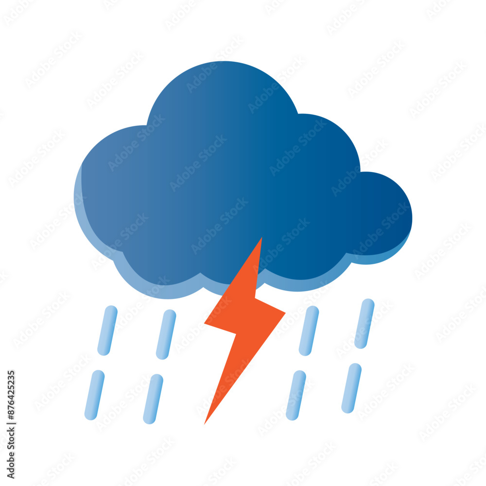 thunderstorm icon vector illustration design template