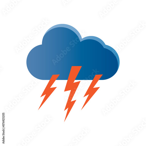 thunderstorm icon vector illustration design template