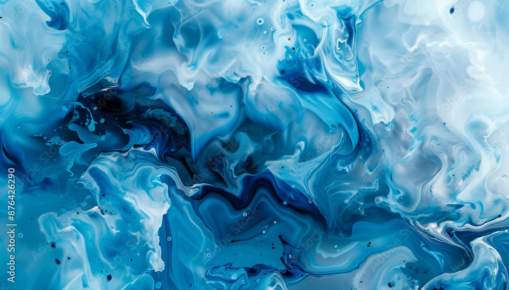Abstract blue and white marble-like pattern creating a mesmerizing and fluid design with swirling colors Abstract blue and white marble-like pattern creating a mesmerizing and fluid design with swirling colors