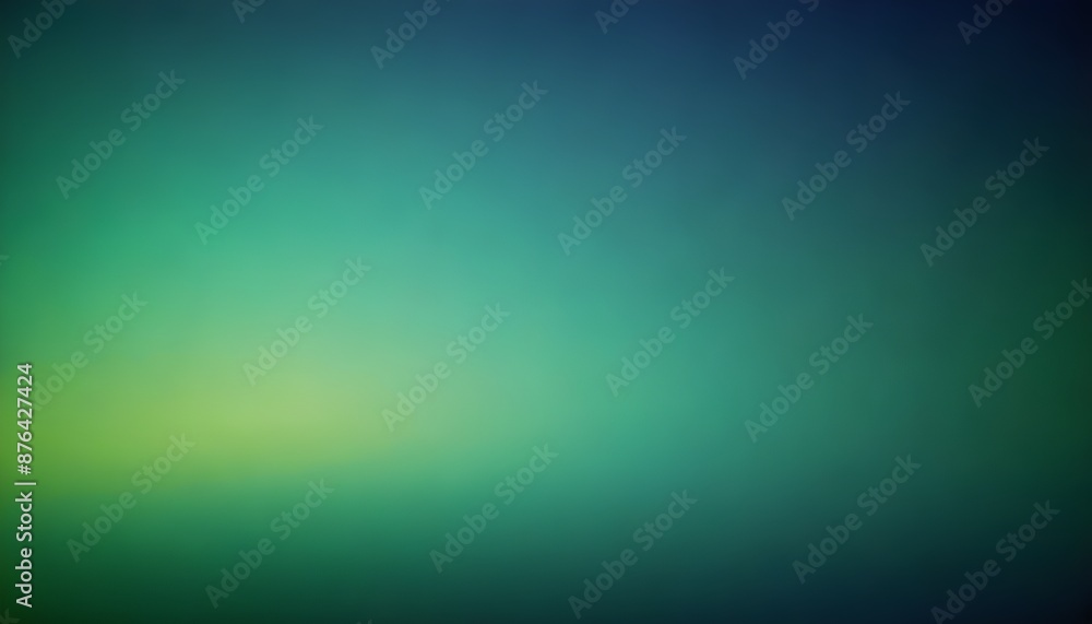 Obraz premium Blue and green, color gradient background shine bright light, template empty space.Color gradient rough abstract background shine bright light and glow template empty space , grainy noise texture.