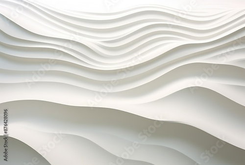 Abstract background of white curved lines. 3d rendering, 3d illustration.