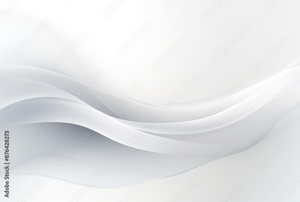 Obraz premium abstract white background with smooth lines. Vector illustration for your design