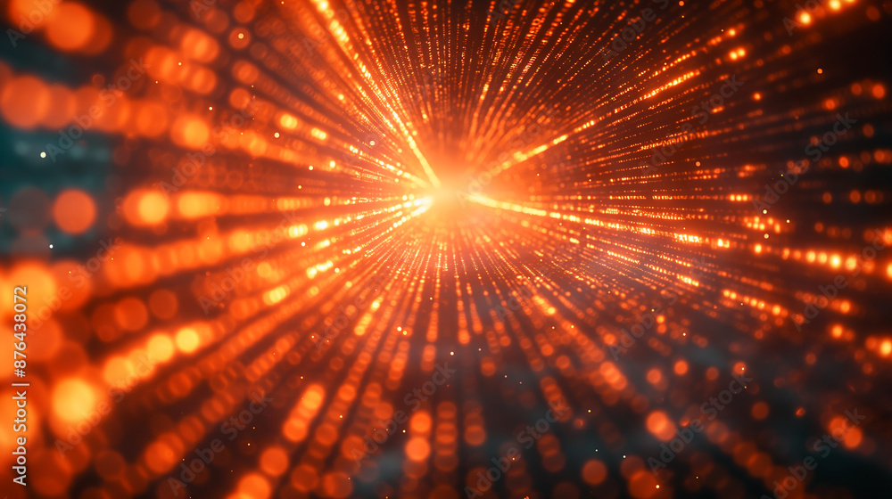 Abstract light with orange glowing patterns and lines of energy creating a warm background Abstract light with orange glowing patterns and lines of energy creating a warm background