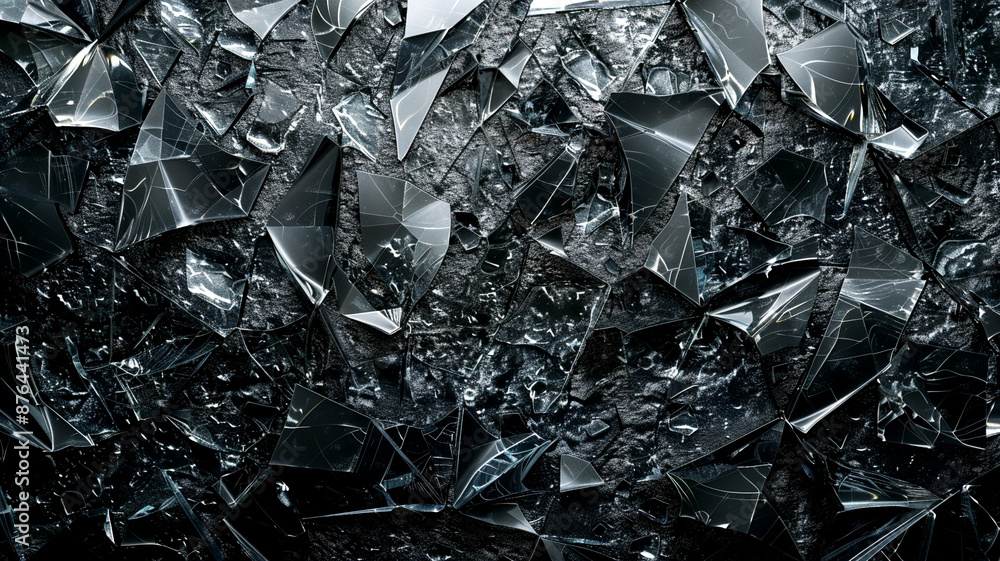 Broken glass abstract Broken glass abstract