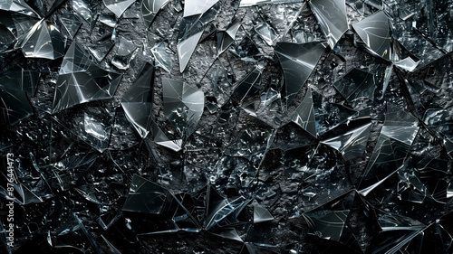 Broken glass abstract