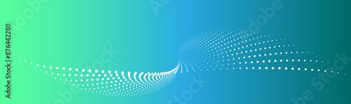 The vector dotted spiral vortex graphic is a visually interesting and complex image. The use of color, movement, and text all contribute to its overall effect.