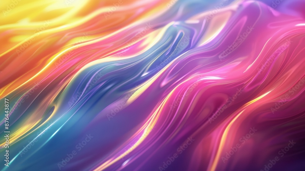 Vibrant Rainbow Waves for Futuristic Business Presentations Generative AI Vibrant Rainbow Waves for Futuristic Business Presentations Generative AI
