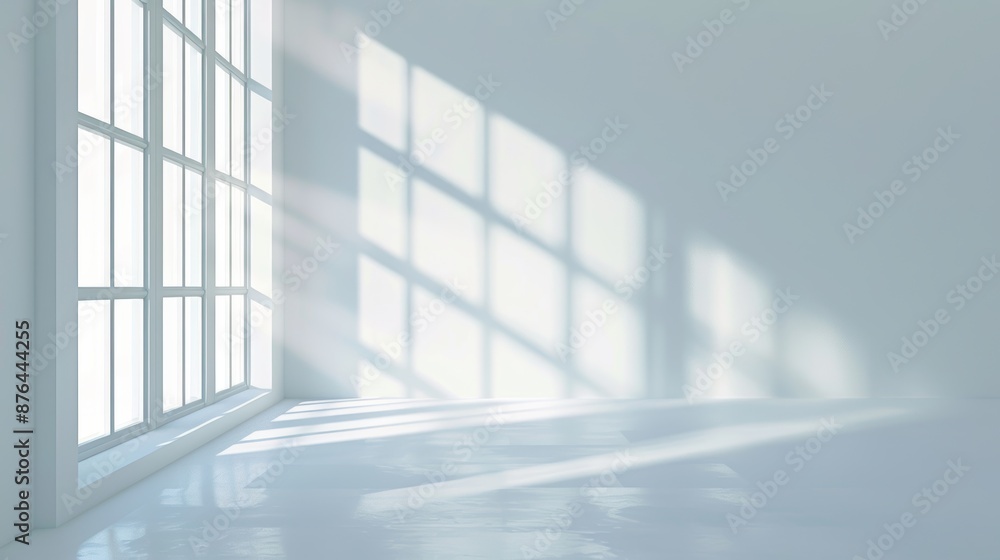 Natural Light Window Shadow Overlay on Wall Texture Abstract Background Generative AI Natural Light Window Shadow Overlay on Wall Texture Abstract Background Generative AI