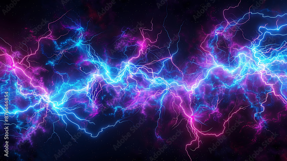 Obraz premium Vivid Electric Neon Abstract