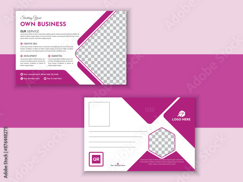 Creative Business Postcard Design Template, Professionals And  Elegant Postcard Design photo