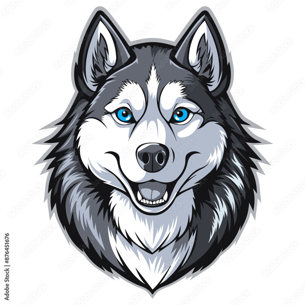 logo with the image of a husky dog2 logo with the image of a husky dog2