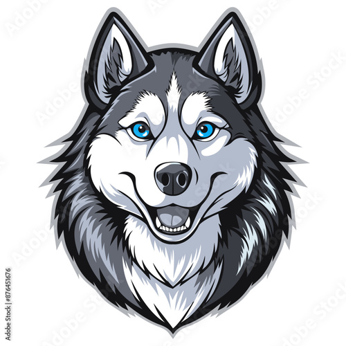 logo with the image of a husky dog2