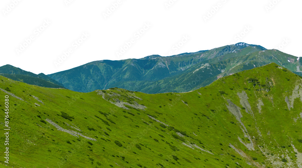 mountain landscape in summer. Isolated mountain landscape in summer. Isolated