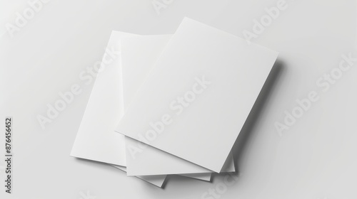 Blank Canvas Clean and Minimalist Paper Sheets for Graphic Design Mockups and Presentations High Quality Image with Crisp Edges and Subtle Shadows Ideal for Product Displays and Creative Projects