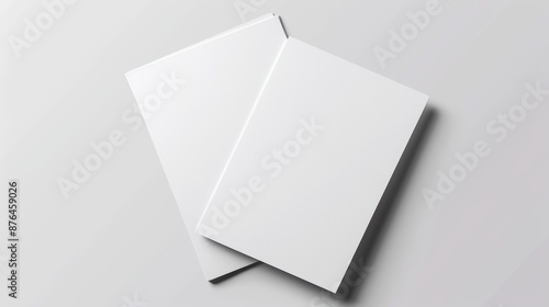 Blank Canvas Clean White Paper Sheets for Graphic Design Mockups and Product Displays High Quality Stock Image with Realistic Shadows Perfect for Presentations Sony A7 III 35mm Lens