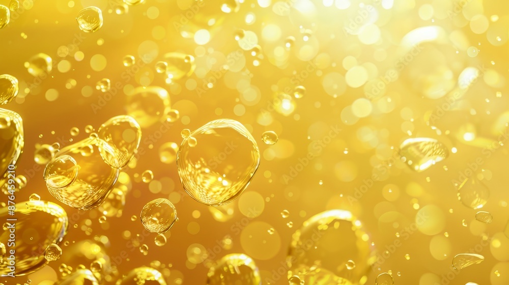Golden Euphoria Captivating Bubble Artistry on Radiant Yellow Canvas Golden Euphoria Captivating Bubble Artistry on Radiant Yellow Canvas