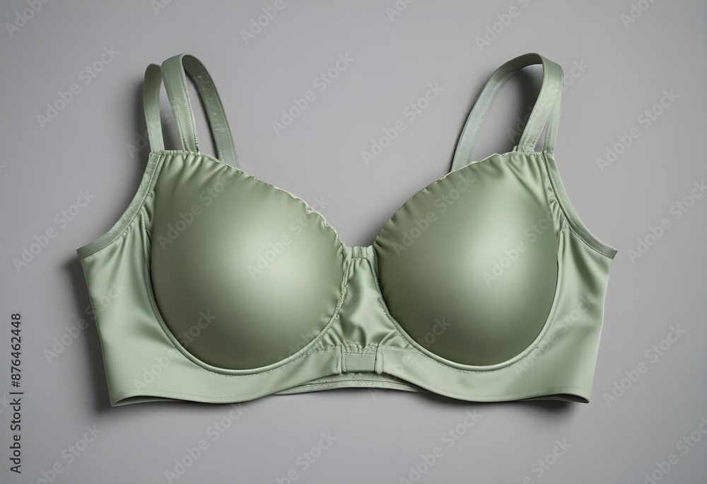 Women's padded bra isolated on gray background
Women's padded bra isolated on gray background