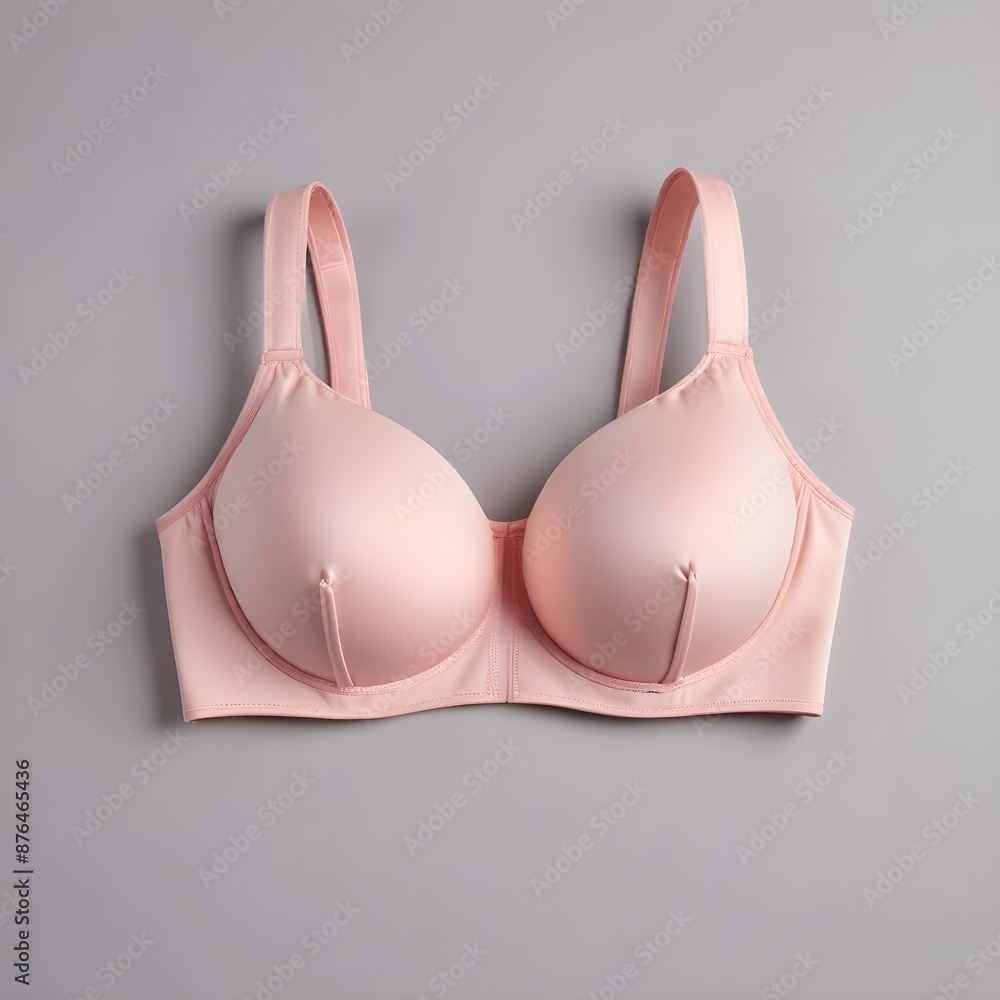 Women's Cotton padded bra isolated on gray background
Women's Cotton padded bra isolated on gray background