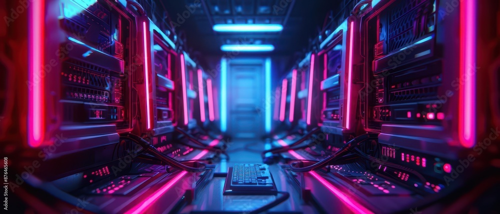 Fototapeta premium A hightech gaming platform features strange