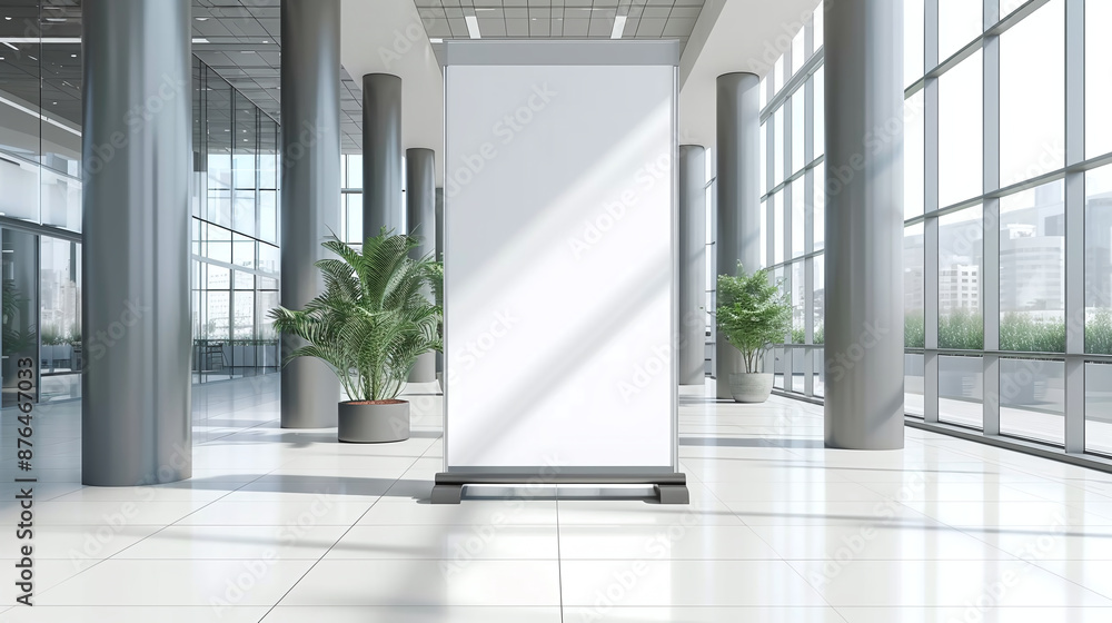 Roll up mockup poster with blank copy space screen for your advertising text message or promotional content empty mock up lightbox for information stop in mall or business center hall open space Roll up mockup poster with blank copy space screen for your advertising text message or promotional content empty mock up lightbox for information stop in mall or business center hall open space