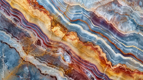 A high-resolution photograph of multi-colored marble