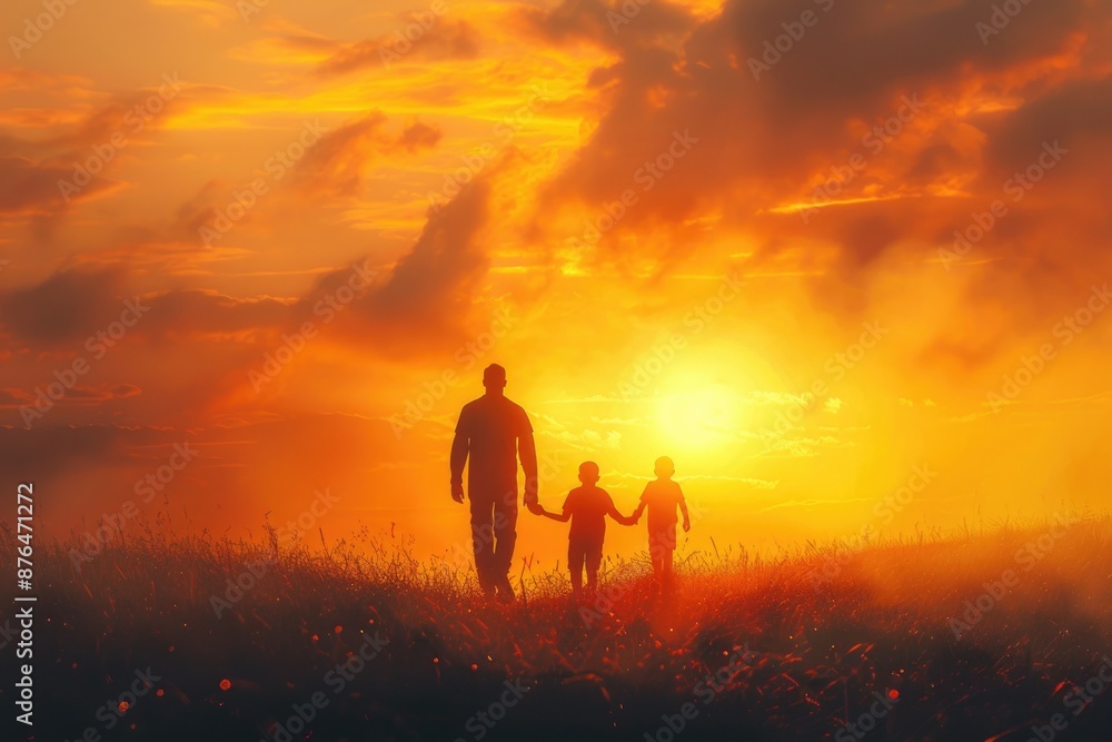 A family moment in nature, great for personal or editorial use A family moment in nature, great for personal or editorial use