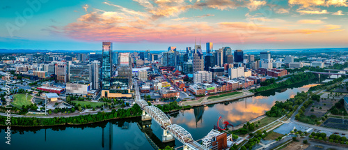 Nashville Tennessee Sunrise in Summer.