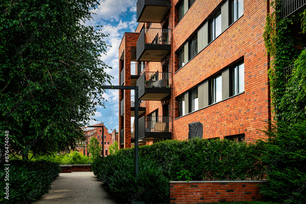 New houses construction in Europe. Residential house development New houses construction in Europe. Residential house development