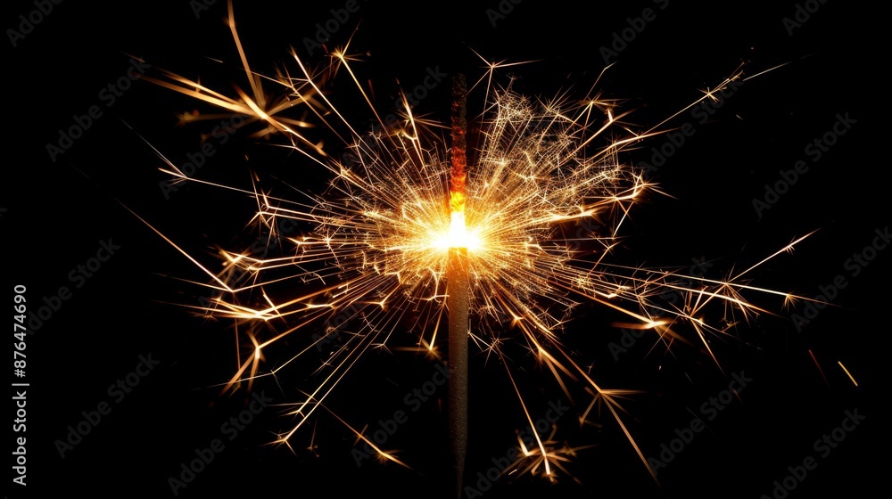 Sparkler on a black background. Sparkler on a black background.