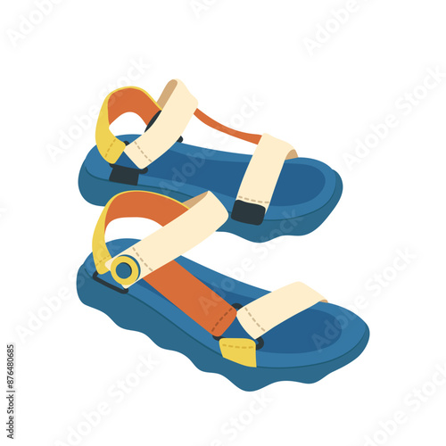 Stylish and fashionable sandals shoes designed to fulfill needs of today fashion vector illustration