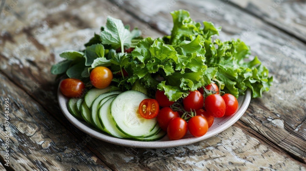 Fresh Vegetables Displayed on a White Plate for a Healthy Meal Preparation Fresh Vegetables Displayed on a White Plate for a Healthy Meal Preparation