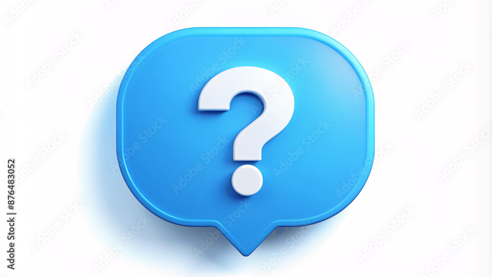 Question mark, faq Q & A , question bubble icon model isolated white background Question mark, faq Q & A , question bubble icon model isolated white background
