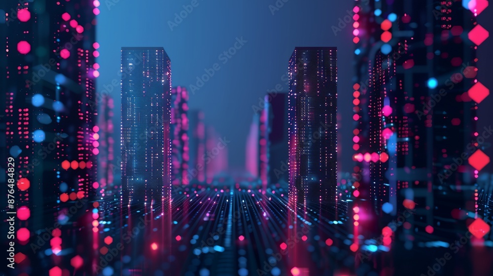 a city with lots of buildings and lights in the night time a city with lots of buildings and lights in the night time